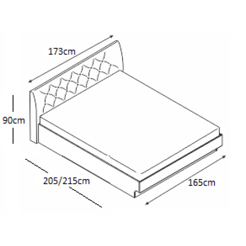 Κρεβάτι ξύλινο με δερμάτινη/ύφασμα BREEZE 160x190 DIOMMI 45-013 