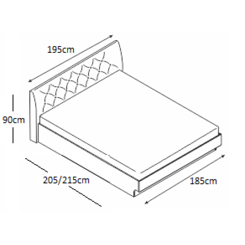 Κρεβάτι ξύλινο με δερμάτινη/ύφασμα BREEZE 180x190 DIOMMI 45-014 