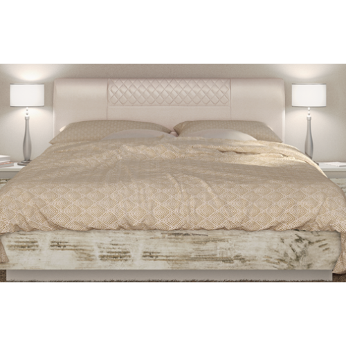 Κρεβάτι ξύλινο με δερμάτινη/ύφασμα ERMA 160x190 DIOMMI 45-149