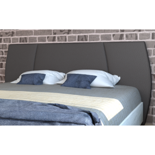 Κρεβάτι ξύλινο με δερμάτινη/ύφασμα EVROS 140x190 DIOMMI 45-160