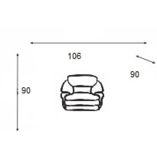 Πολυθρόνα LAGUNA 106x90x90 DIOMMI 43-042 