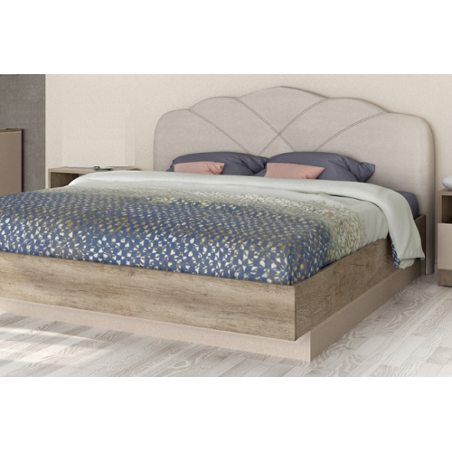 Κρεβάτι ξύλινο με δερμάτινη/ύφασμα KORONA 140x190 DIOMMI 45-113