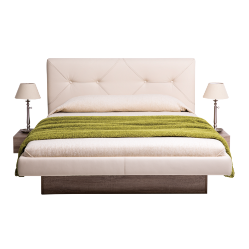 Κρεβάτι ξύλινο με δερμάτινη/ύφασμα LANS 140x200 DIOMMI 45-085