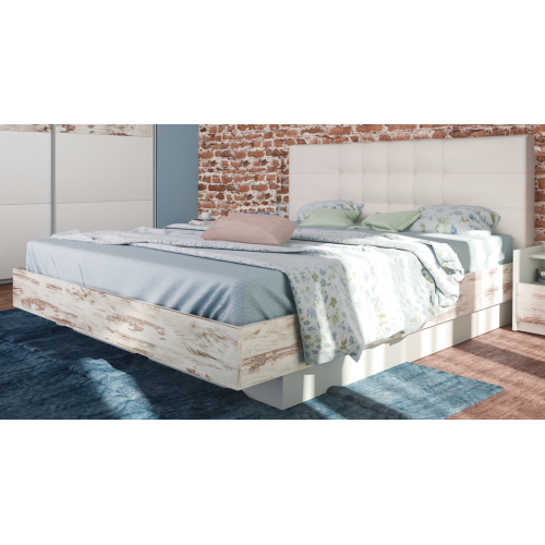 Κρεβάτι ξύλινο με δερμάτινη/ύφασμα LIMITED 140x190 DIOMMI 45-032