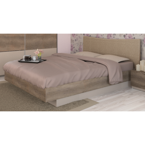 Κρεβάτι ξύλινο με δερμάτινη/ύφασμα MOKA 180x190 DIOMMI 45-123 