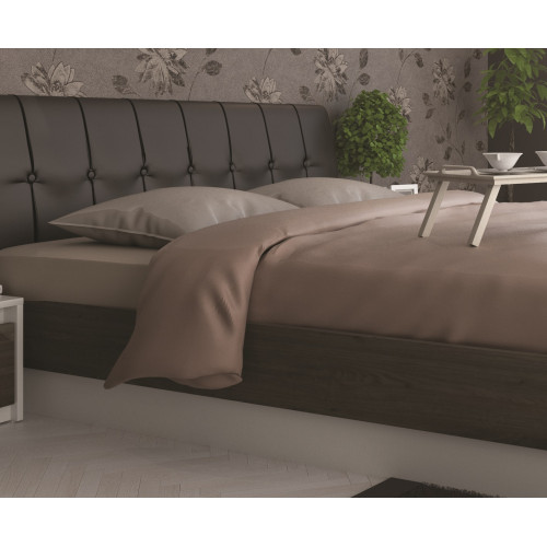 Κρεβάτι ξύλινο με δερμάτινη/ύφασμα ROXAN 180x190 DIOMMI 45-003 
