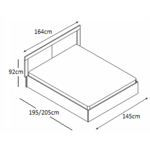 Κρεβάτι ξύλινο SAMBA 140x190 DIOMMI 45-072