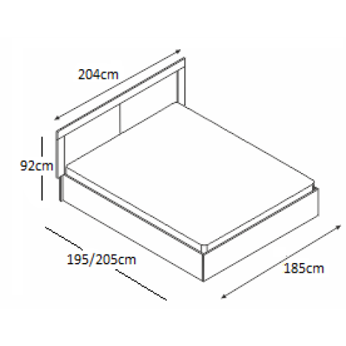 Κρεβάτι ξύλινο SAMBA 180x190 DIOMMI 45-074