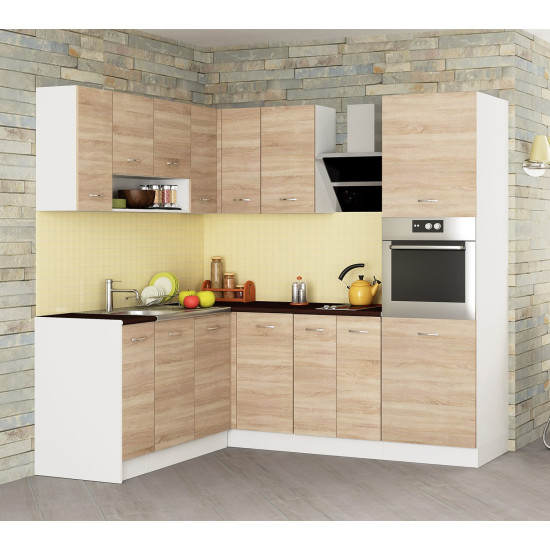 Κουζίνα Alice21 Sonoma 170/220x60x90 DIOMMI 33-312 - Κουζίνα