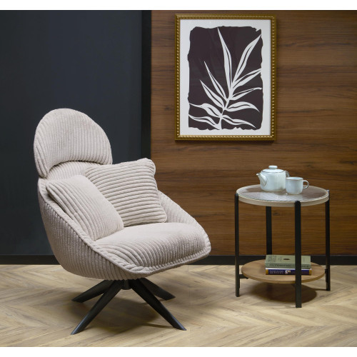 MERRY 2 leisure chair with swivel function, cappuccino