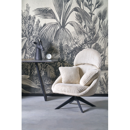 MERRY 2 leisure chair with swivel function, cream