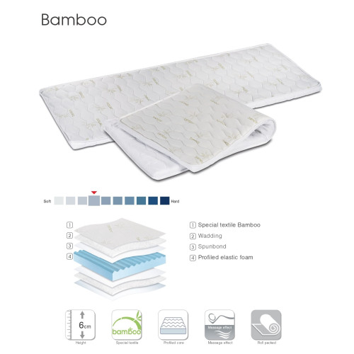 Ανωστρώμα Bamboo 160x190/200 DIOMMI 44-249