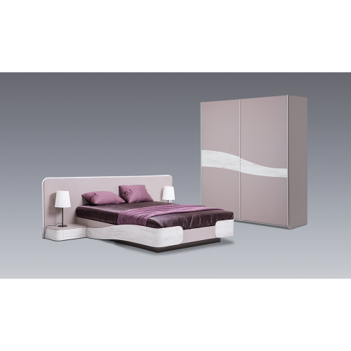  Σετ Κρεβατοκάμαρας ξύλινο AURA 160x200 DIOMMI 40-045