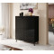 Chest of drawers ABETO mat black/ gloss black DIOMMI CAMA-ABETO-REGAL-CZ/CZ