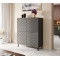 Chest of drawers ABETO mat graphite/ gloss graphite DIOMMI CAMA-ABETO-REGAL-GRA/GRA