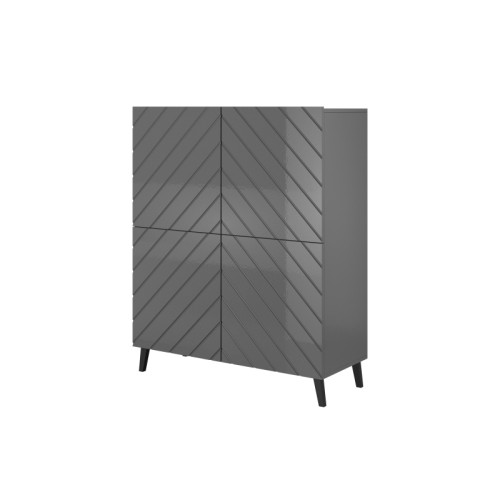 Chest of drawers ABETO mat graphite/ gloss graphite DIOMMI CAMA-ABETO-REGAL-GRA/GRA Chest of drawers ABETO mat graphite/ gloss graphite DIOMMI CAMA-ABETO-REGAL-GRA/GRA