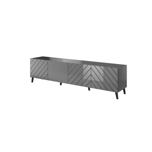 TV stand 200 ABETO mat grey/ gloss grey DIOMMI CAMA-ABETO-RTV-200-GRA/GRA
