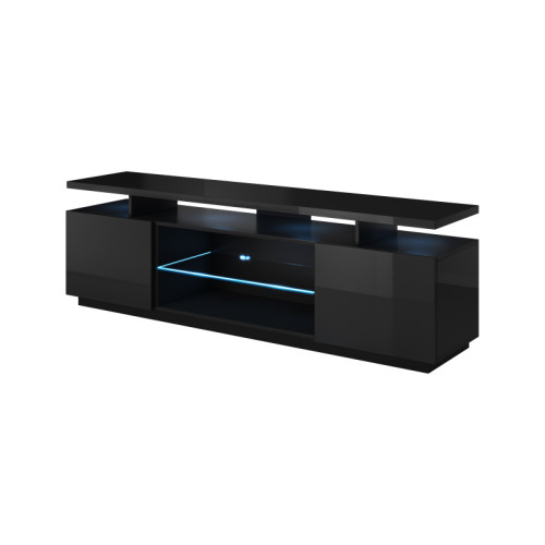 RTV stand EVA black gloss/ black gloss DIOMMI CAMA-EVA-RTV-CZP/CZP