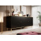 GLAMOUR chest of drawers 180 black/black + gold DIOMMI CAMA-GLAMOUR-KOM-180-CZ