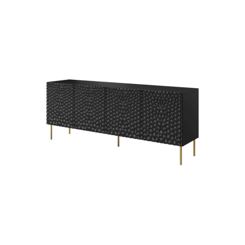 HOLE chest of drawers 190 black mat/ black mat DIOMMI CAMA-HOLE-KOM-190-CZ/CZ