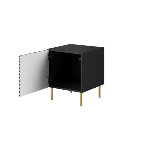 HOLE bed cabinet black mat/ black mat DIOMMI CAMA-HOLE-SZAFKI-NOCNE-CZ/CZ