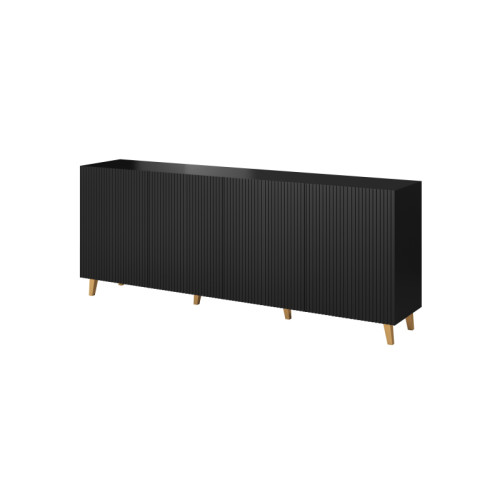 PAFOS chest of drawers 200 4D black/black DIOMMI CAMA-PAFOS-KOM-200-CZ/CZ