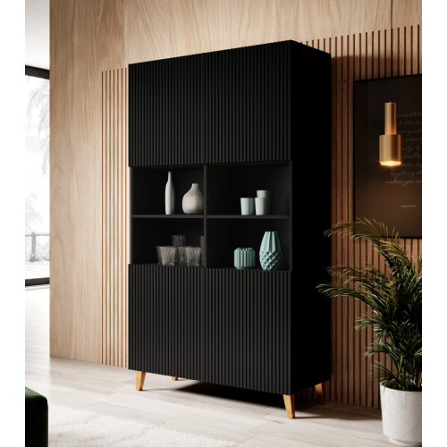 PAFOS Standing bookcase black/black DIOMMI CAMA-PAFOS-REGAL-CZ/CZ PAFOS Standing bookcase black/black DIOMMI CAMA-PAFOS-REGAL-CZ/CZ