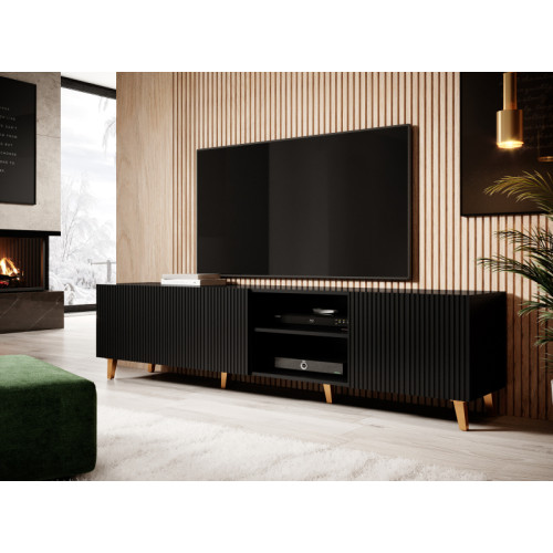 PAFOS TV stand 200/4D black/black DIOMMI CAMA-PAFOS-RTV-200-CZ/CZ PAFOS TV stand 200/4D black/black DIOMMI CAMA-PAFOS-RTV-200-CZ/CZ