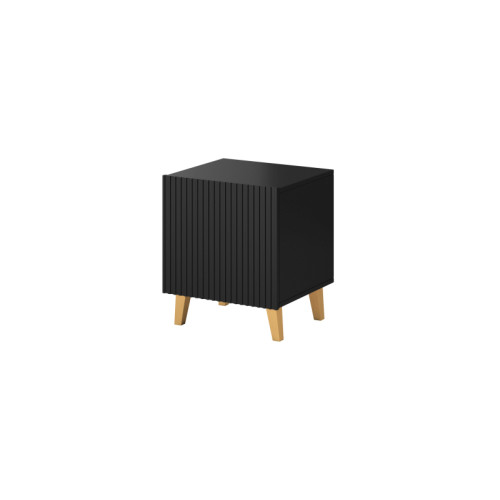 PAFOS night stand black/black DIOMMI CAMA-PAFOS-SZAFKI-NOCNE-CZ/CZ