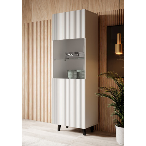 PAFOS Standing cabinet white/white DIOMMI CAMA-PAFOS-WITRYNA-BI/BI