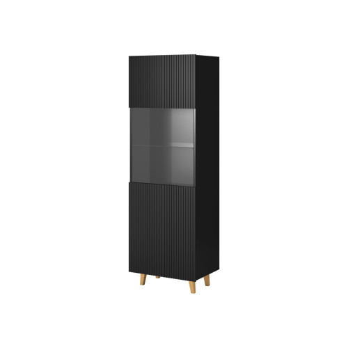 PAFOS Standing cabinet black/black DIOMMI CAMA-PAFOS-WITRYNA-CZ/CZ