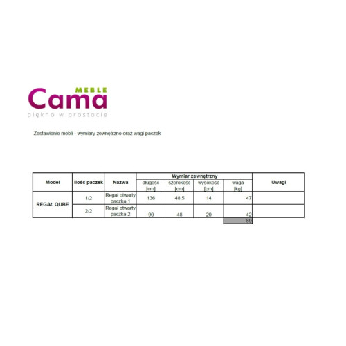 bookstand QUBE white DIOMMI CAMA-REGAŁ-QUBE BIAŁY