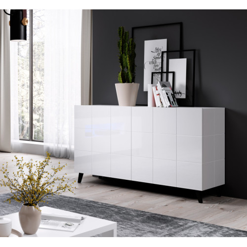 chest of drwewr KOM2D  REJA white gloss/white gloss DIOMMI CAMA-REJA-KOM2D-BI/BI