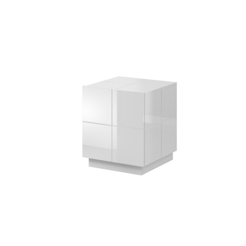 bedside cabinet REJA (set of 2) white gloss/white gloss DIOMMI CAMA-REJA-SZAFKA-NOCNA-BI/BI