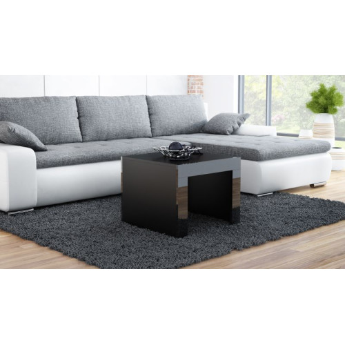 coffe table TESS SQUARE black/black DIOMMI CAMA-TESS-KWADRAT-CZ/CZ LISTWA