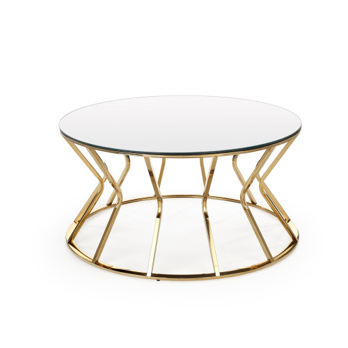 AFINA, coffee table, mirror / gold DIOMMI V-CH-AFINA-LAW