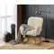 AUSTIN leisure armchair cream / black / natural DIOMMI V-CH-AUSTIN-FOT-KREMOWY