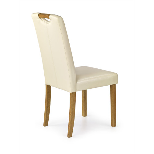 CARO chair, color: beech / cream DIOMMI V-CH-CARO-KR-KREMOWY