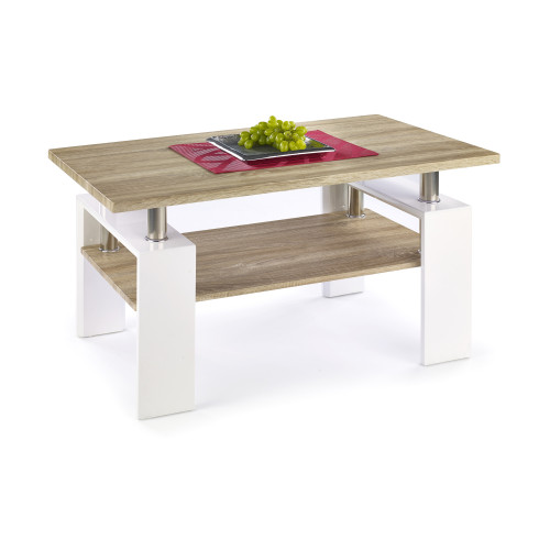 DIANA H MDF coffee table color: sonoma oak/white DIOMMI V-CH-DIANA_H_MDF-LAW-SONOMA