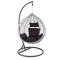 EGGY garden chair black / grey DIOMMI V-CH-EGGY-FOT