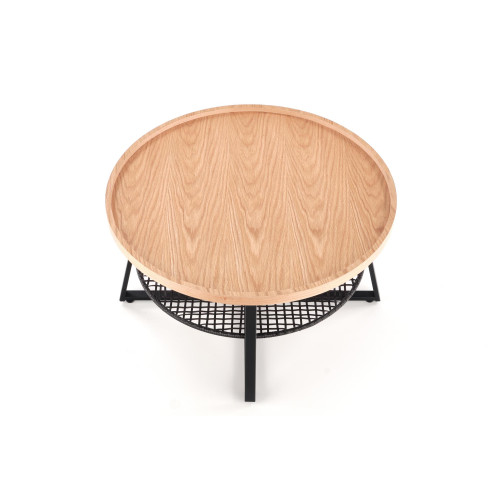 FLORENCE c. table natural oak / black DIOMMI V-CH-FLORENCE-LAW