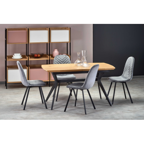 GUSTAVO table golden oak/black DIOMMI V-CH-GUSTAVO-ST