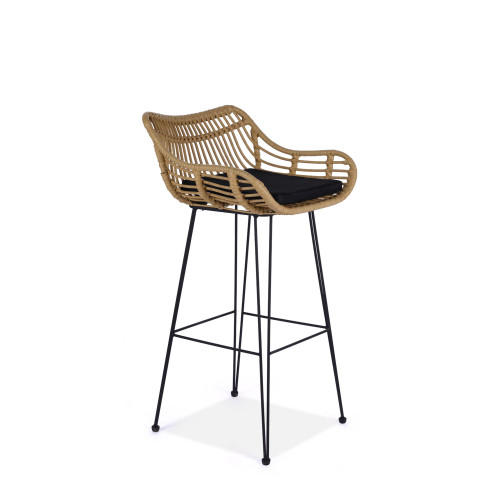 H105 bar stool, color: natural / black DIOMMI V-CH-H/105