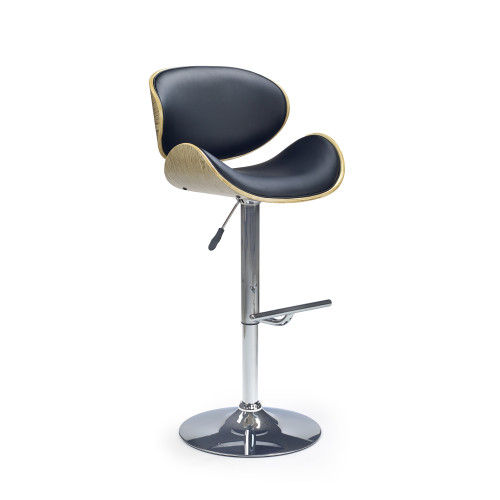 H44 bar stool color: light oak/black DIOMMI V-CH-H/44-J.DĄB-CZARNY