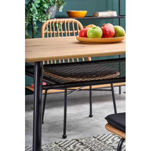 JACKSON table, color: top - golden oak, legs - black DIOMMI V-CH-JACKSON-ST