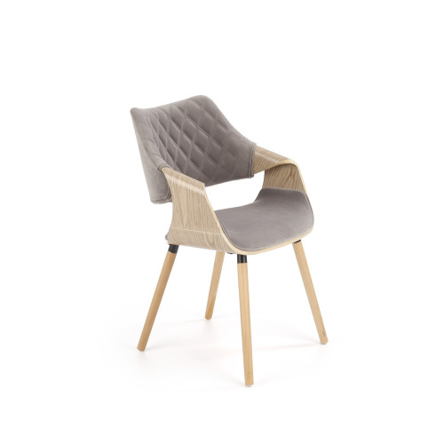 K396 chair, color: light oak / grey DIOMMI V-CH-K/396-KR-J.DAB