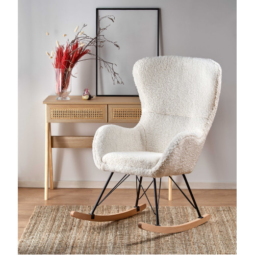 LIBERTO 2 leisure armchair cream / black / natural DIOMMI V-CH-LIBERTO_2-FOT-KREMOWY