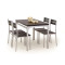 MALCOLM table + 4 chairs color: wenge DIOMMI V-CH-MALCOLM-ZESTAW-WENGE