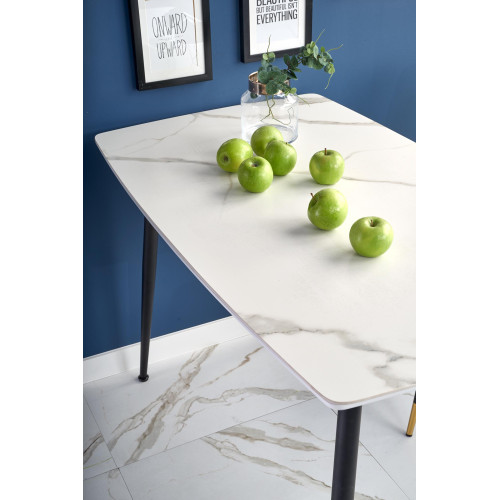 MARCO table, color: top - white marble, legs - black DIOMMI V-CH-MARCO-ST