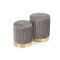 MONTY set of two stools: color: grey DIOMMI V-CH-MONTY-PUFA-POPIEL